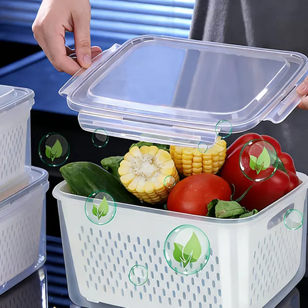 Ivyever Contenitori Salvafreschezza 4-in-1 per Frigo