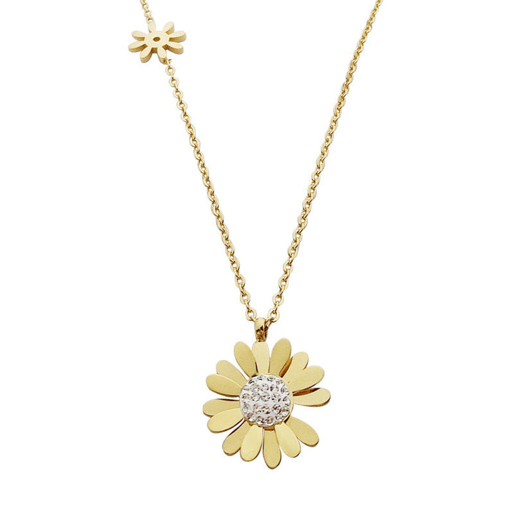 Tournesol Crystal Daisy Pendant — 18K Gold Plated