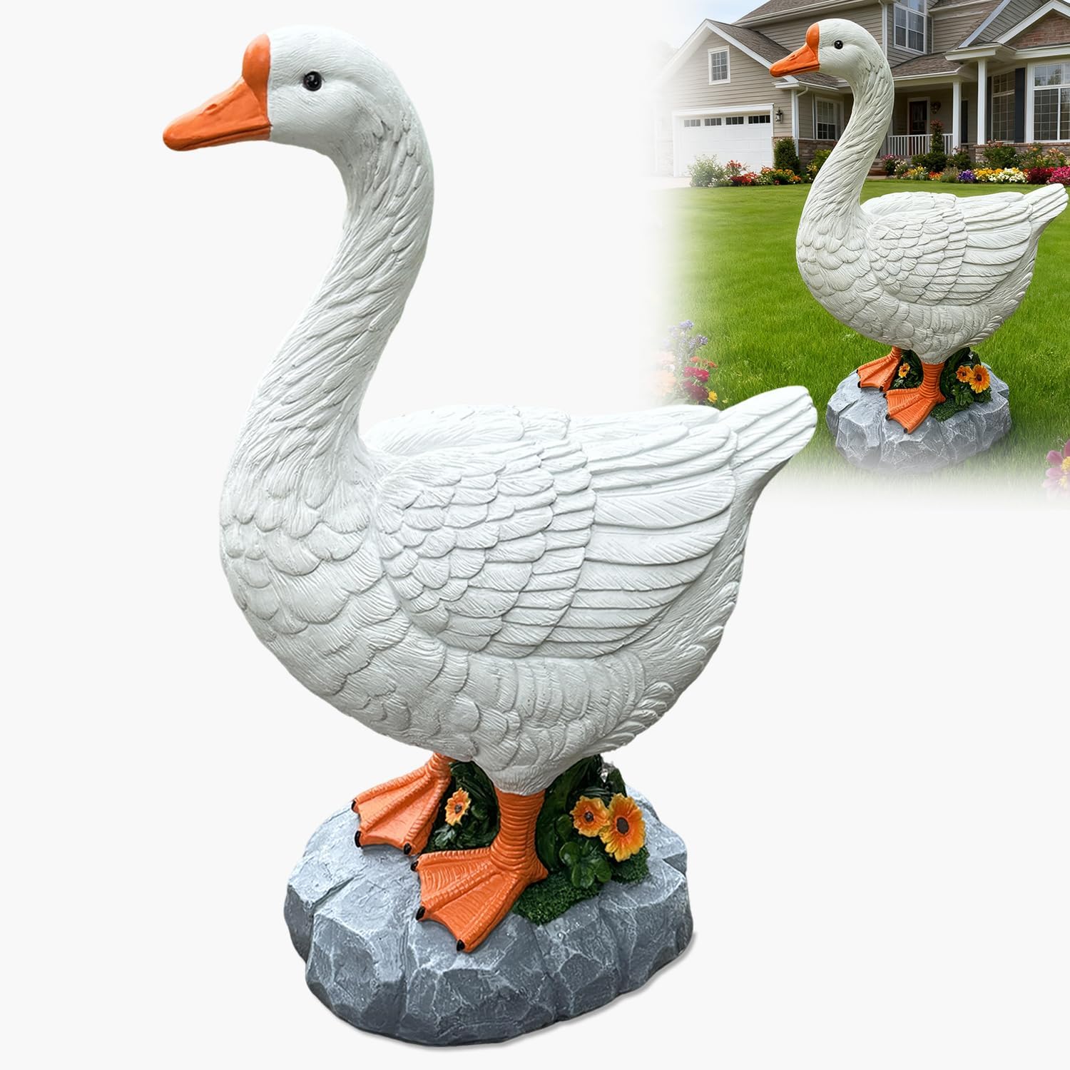 Sir Quacksalot goose statue