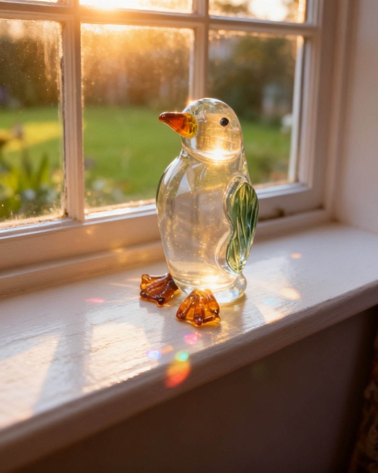The Frostlight Glass Penguin - Green