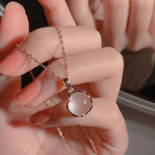 Aphrodite Rose Quartz Orb Pendant — Rose-Gold Plated