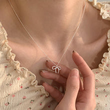 Coquette Ribbon Bow Pendant — Sterling Silver