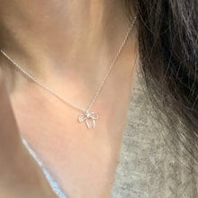 Coquette Ribbon Bow Pendant — Sterling Silver