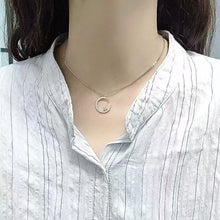 Lunaria Crescent Moon & Star Pendant — 18K Gold Crystal-Pavé