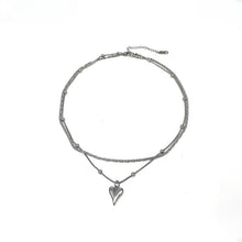 Lumière Double-Strand Heart Pendant — Sterling Silver
