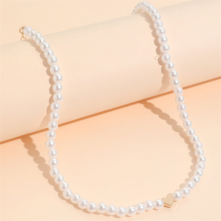 La Perla Heart-Bead Pearl Choker — Freshwater Look
