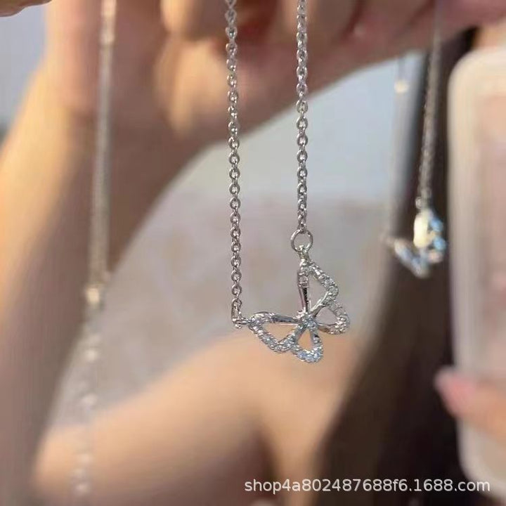 Papillon Pavé Butterfly Pendant — Sterling Silver