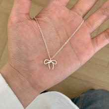 Coquette Ribbon Bow Pendant — Sterling Silver