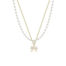 Belle Époque Pearl & Butterfly Bow Layered Necklace