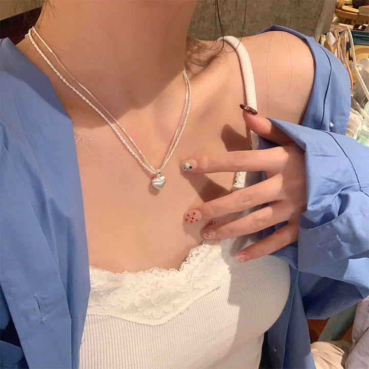 Esmé Whisper-Chain Heart Pendant — Sterling Silver
