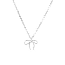 Coquette Ribbon Bow Pendant — Sterling Silver