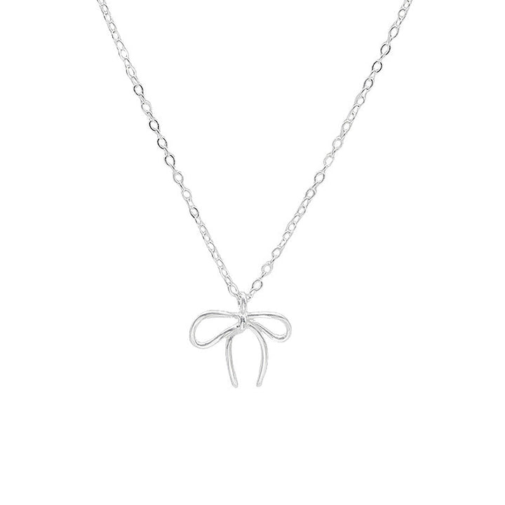 Coquette Ribbon Bow Pendant — Sterling Silver