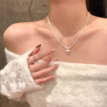 Esmé Whisper-Chain Heart Pendant — Sterling Silver