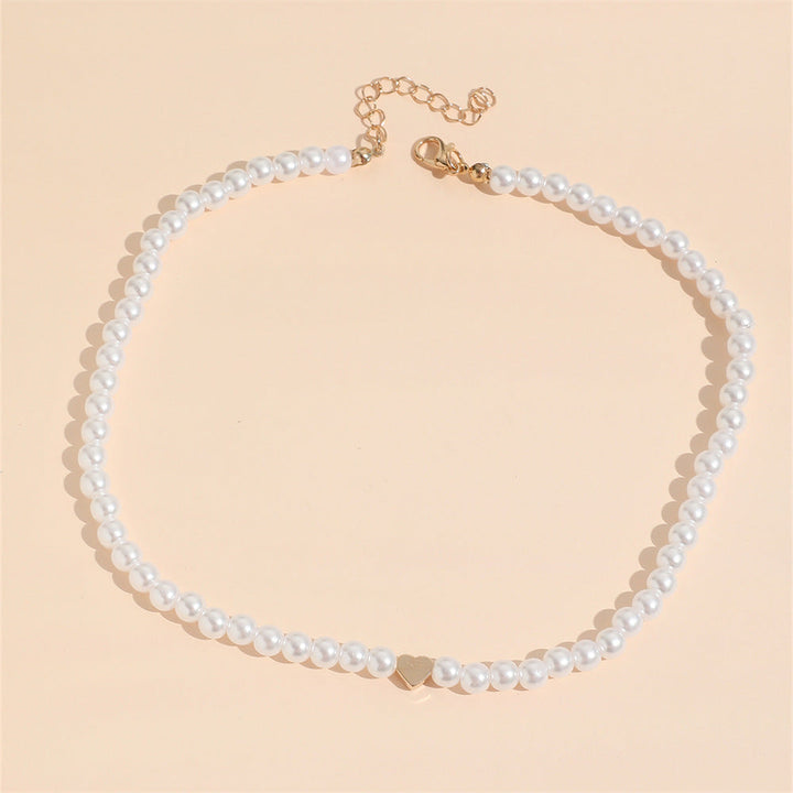 La Perla Heart-Bead Pearl Choker — Freshwater Look