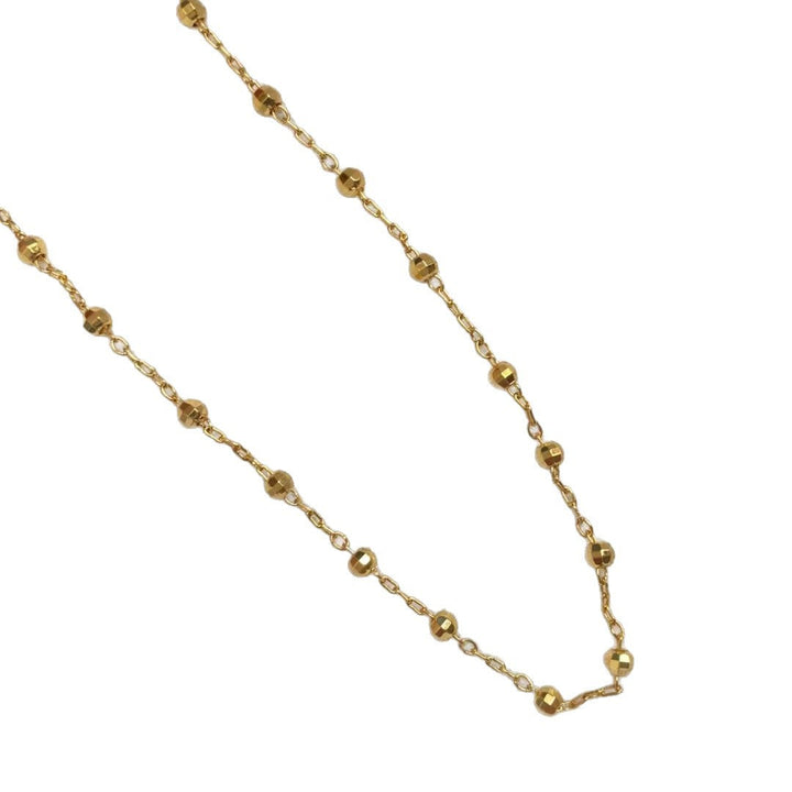 Maeve Diamond-Cut Beaded Choker — 18K Gold Plated