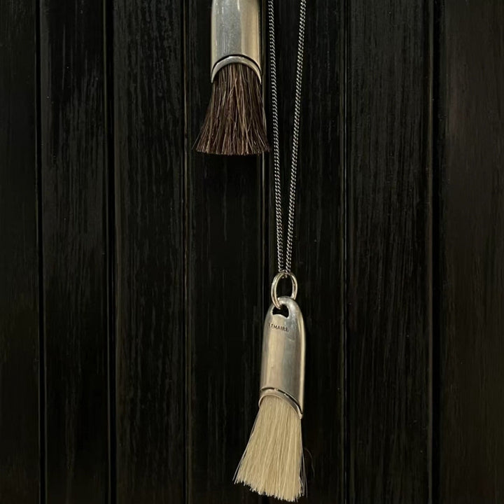 Maison Brushed Tassel Pendant — Layered Boho Heritage Necklace