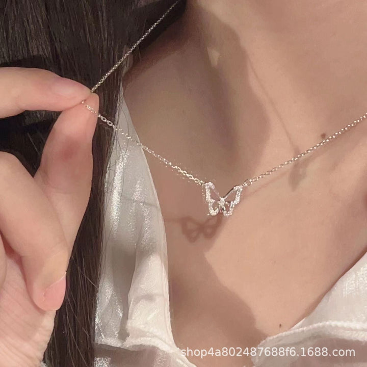 Papillon Pavé Butterfly Pendant — Sterling Silver