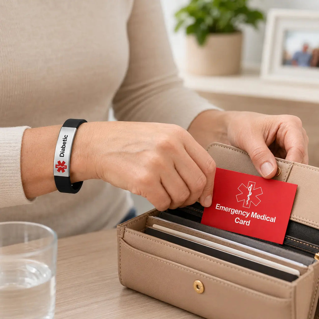 LifeTrove Medical ID Bracelet: Stainless Steel, Adjustable + Free Emergency Card