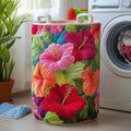 "Velvet Paws" Hand-Quilted Cat Laundry Basket